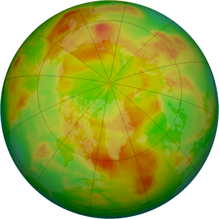 Arctic ozone map for 31 May 1982